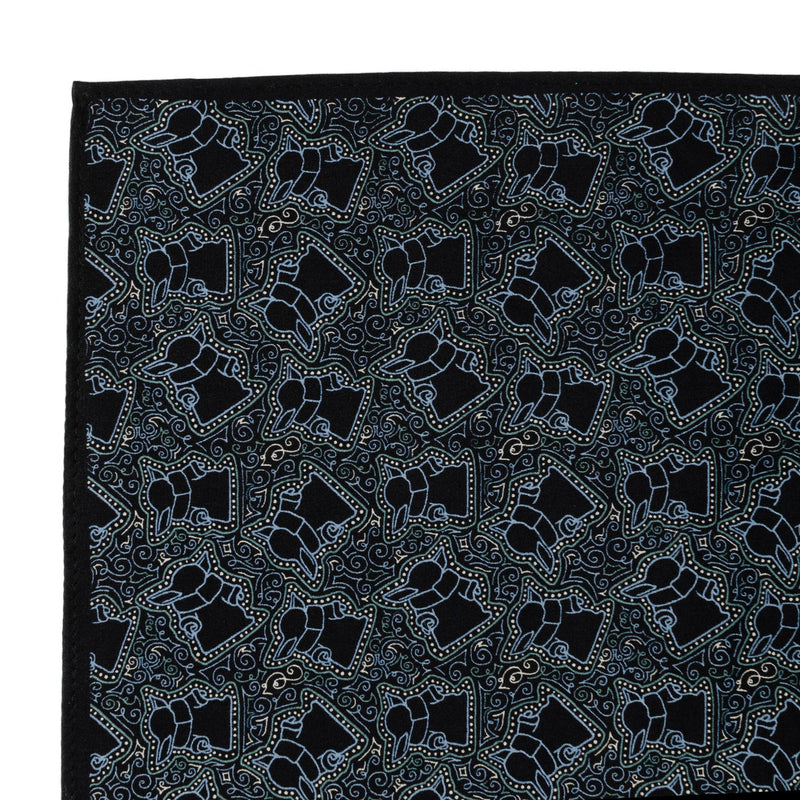 Star Wars Grogu Outline Navy Blue Pocket Square