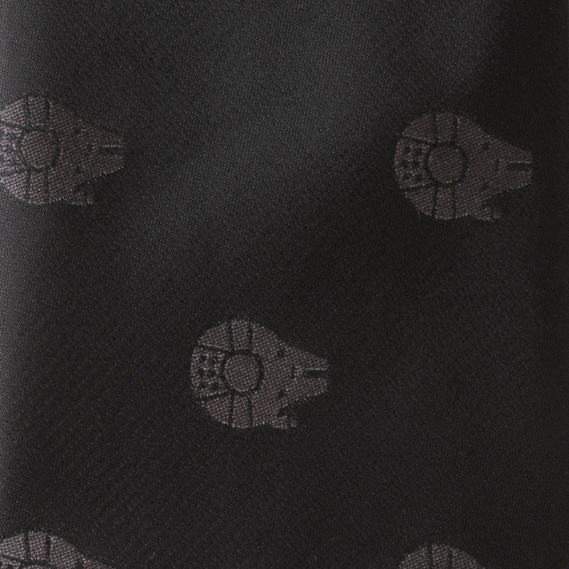 Star Wars Millennium Falcon Black Tie, X-Wing and Tie Fighter Battle Dress Socks, and Hyperspace Glow-in-the-Dark Tie Bar Gift Set
