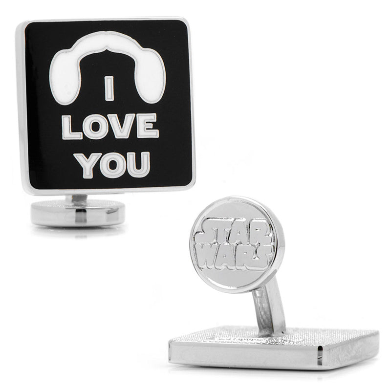 Star Wars Princess Leia and Han Solo "I Love You / I Know" Icon Cufflinks