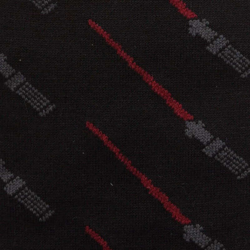Star Wars Green and Red LIGHTSABER Pattern Black Dress Socks with Jedi Crest Lapel Pin Gift Set