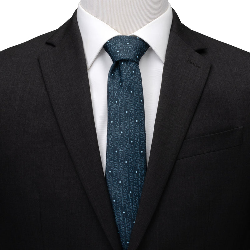 Star Wars Logo Blue Tie