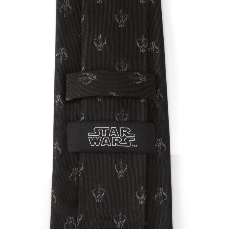 Star Wars Mandalorian Mythosaur Black Silk Tie