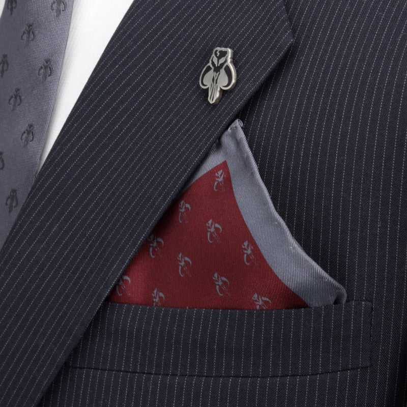 Star Wars Mandalorian Red Silk Pocket Square