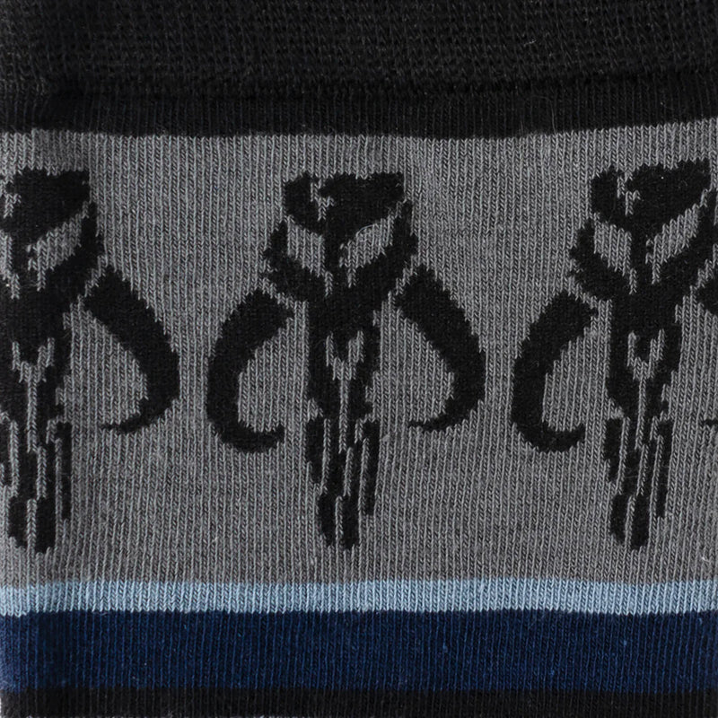 Star Wars Mandalorian Mythosaur Striped Dress Socks and Lapel Pin Gift Set