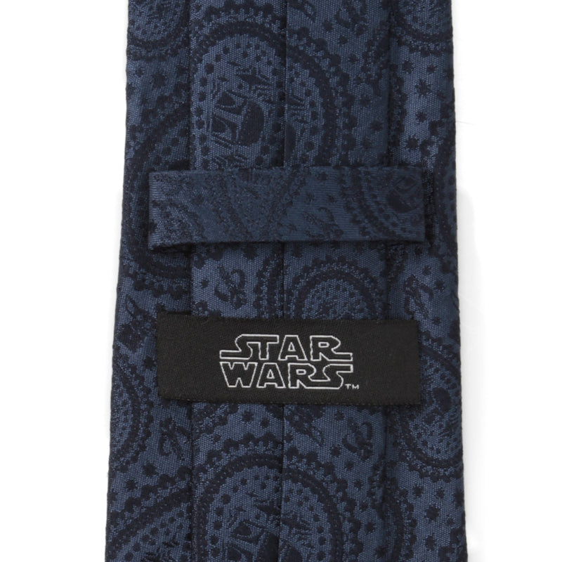Star Wars Mandalorian and Grogu Navy Paisley Tie