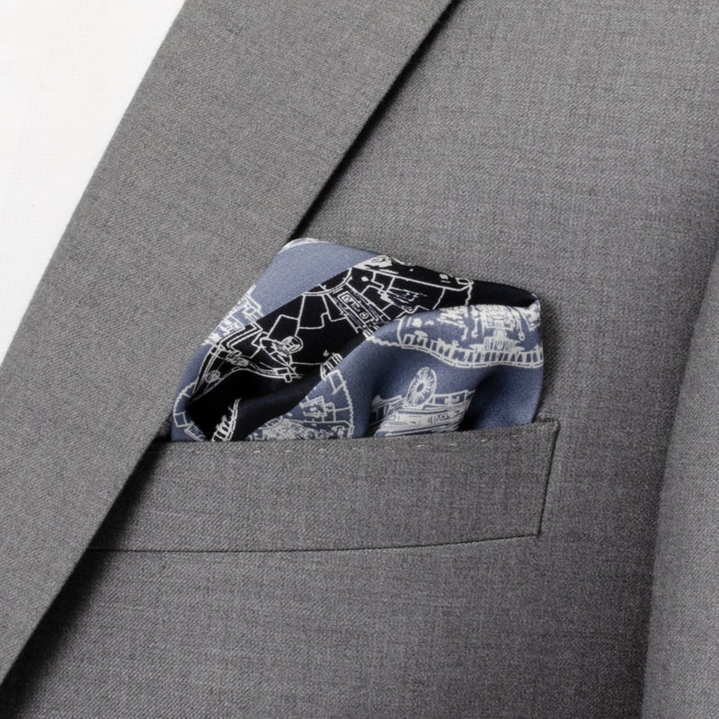 Star Wars Millennium Falcon Blue Pocket Square