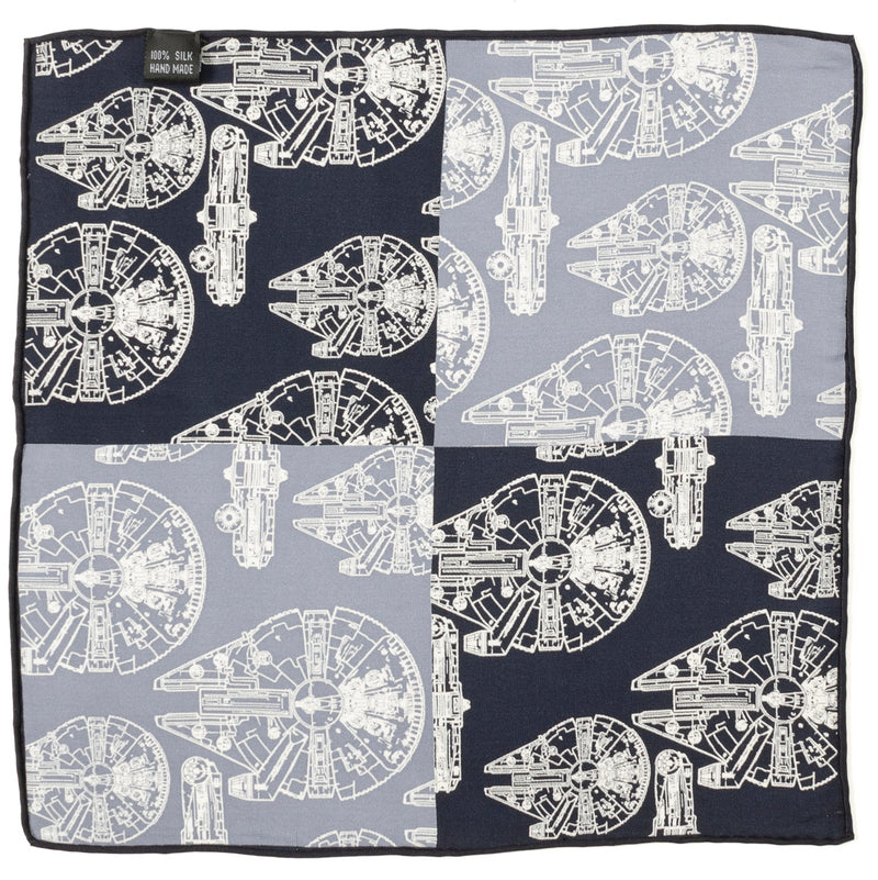 Star Wars Millennium Falcon Blue Pocket Square