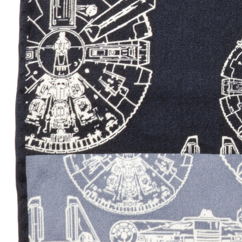 Star Wars Millennium Falcon Blue Pocket Square