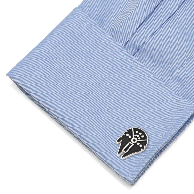 Star Wars Millennium Falcon Silver Inlaid Cufflinks