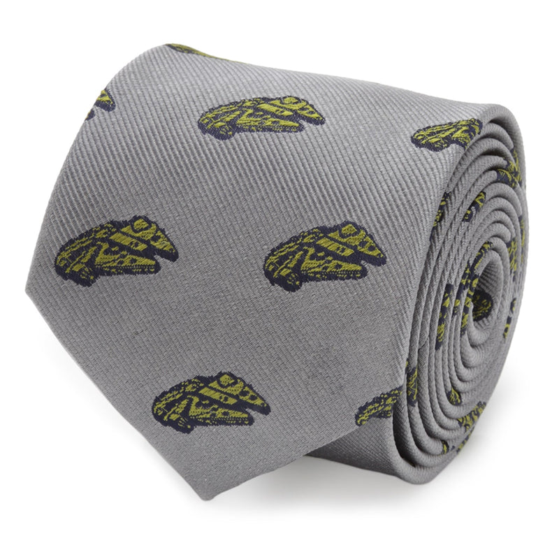 Star Wars Millennium Falcon and TIE Fighter Gray Tie