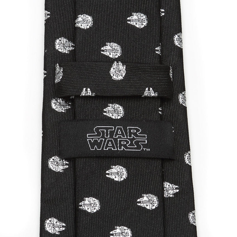 Star Wars Millennium Falcon Metallic Silver and Black Tie