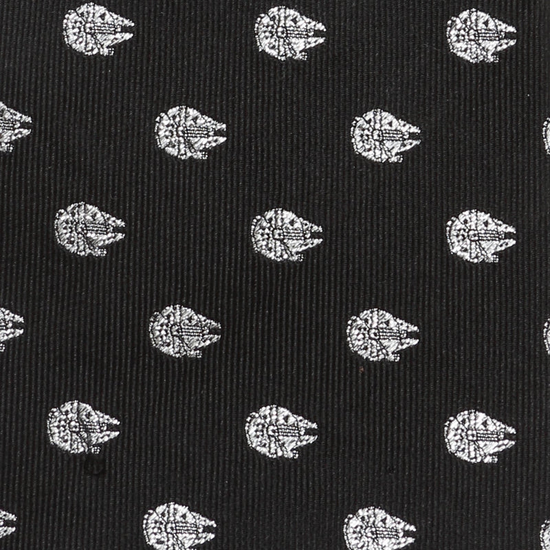 Star Wars Millennium Falcon Metallic Silver and Black Tie