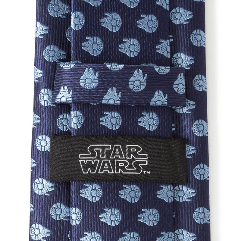 Star Wars Millennium Falcon Blue Tonal Tie