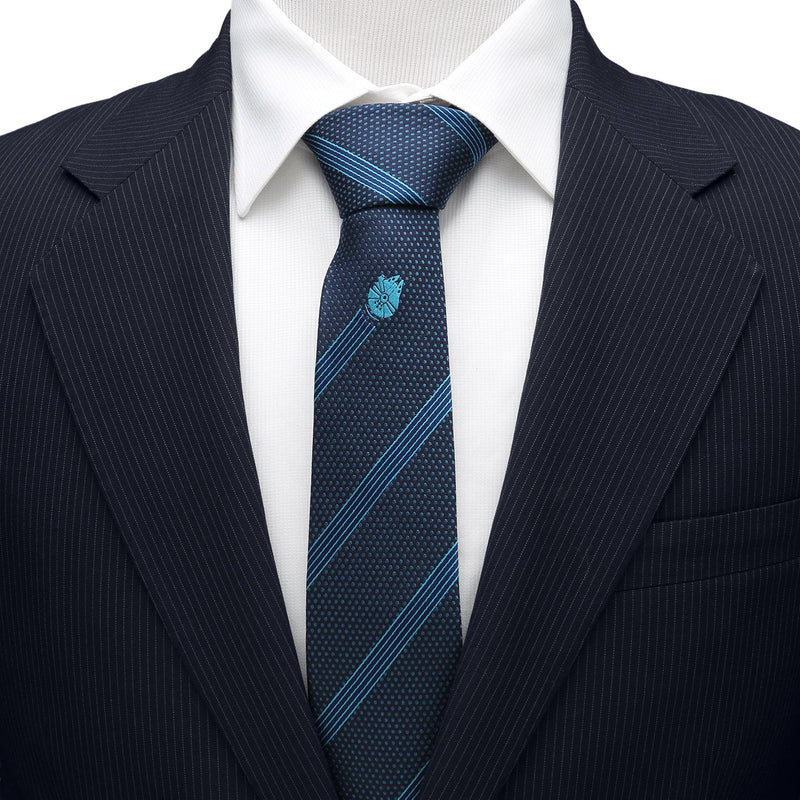 Star Wars Millennium Falcon Blue Striped Tie