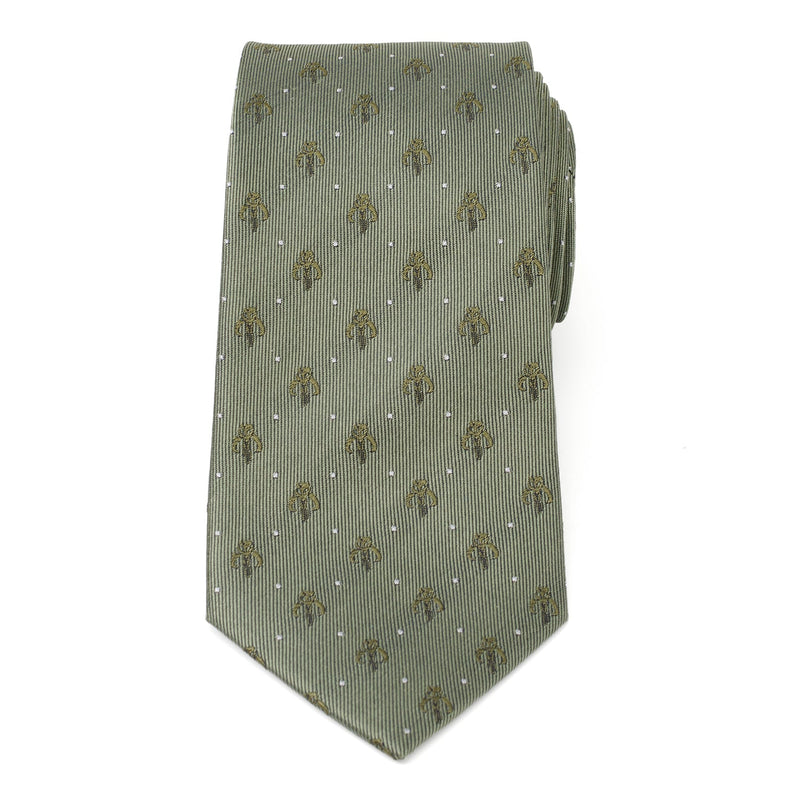 Star Wars Mandalorian Dotted Sage Green Tie