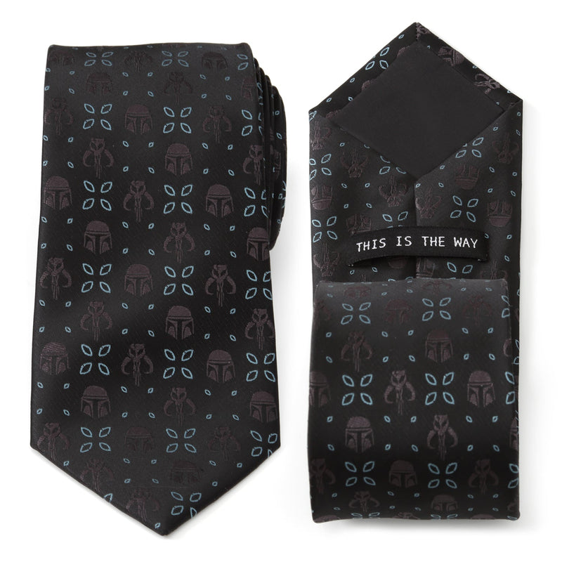 Star Wars Mandalorian Motif Black Tie