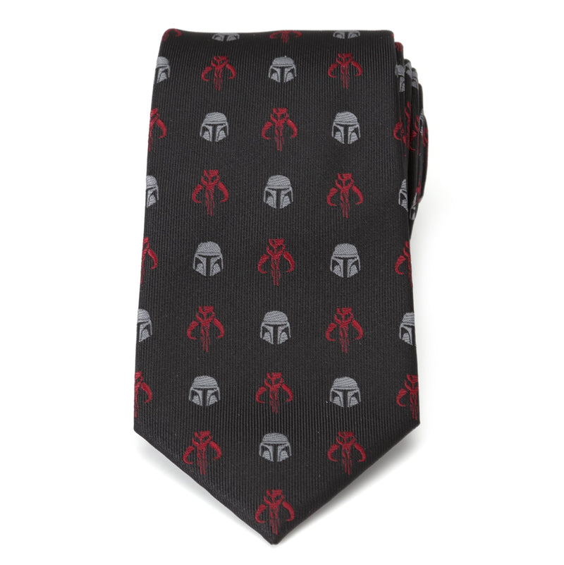 Star Wars Mandalorian and Mythosaur Red and Black Tie