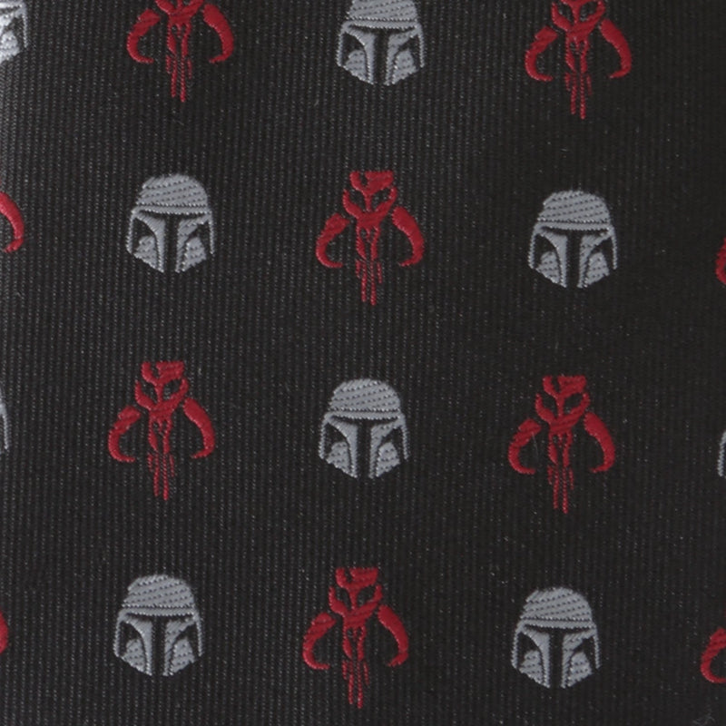 Star Wars Mandalorian and Mythosaur Red and Black Tie