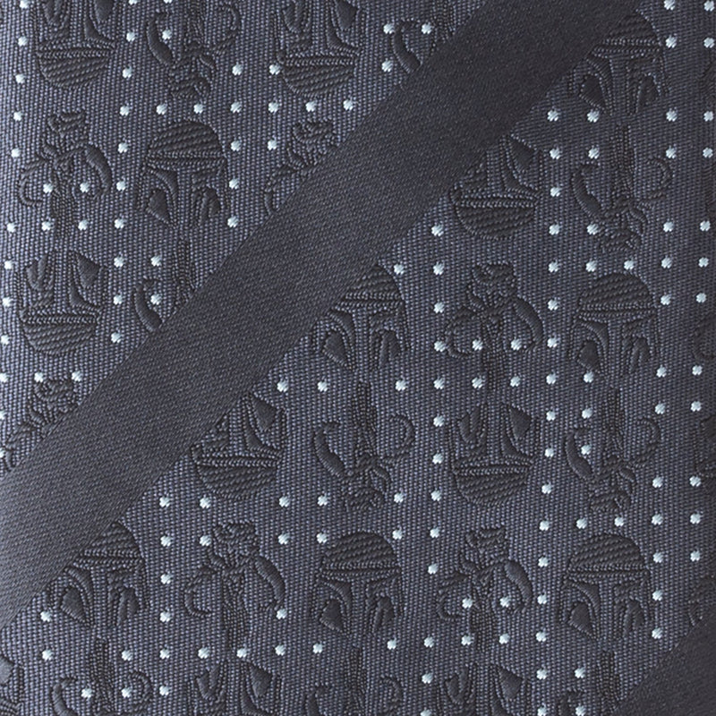 Star Wars Mandalorian Blue Dotted Striped Tie