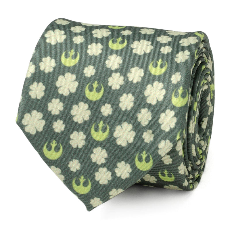 Star Wars Rebel Alliance Crest and Shamrock Green Tie
