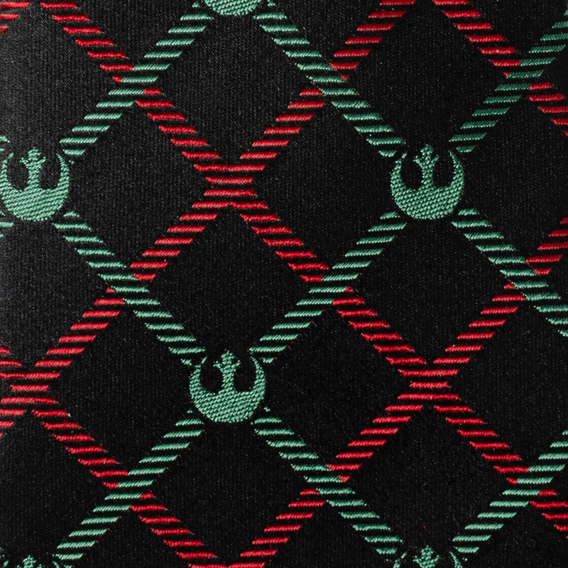 Star Wars Rebel Alliance Crest Red, Green, and Black Plaid Tie