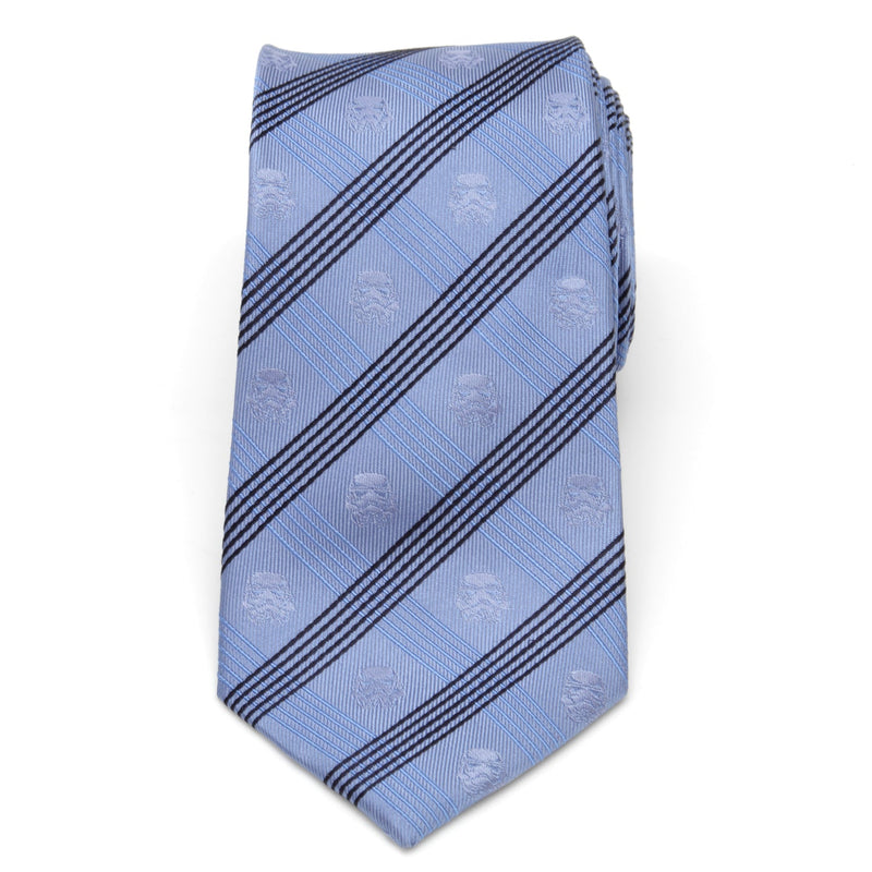 Star Wars Stormtrooper Blue Plaid Tie