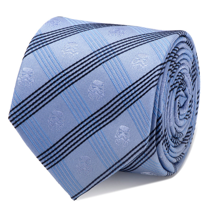Star Wars Stormtrooper Blue Plaid Tie