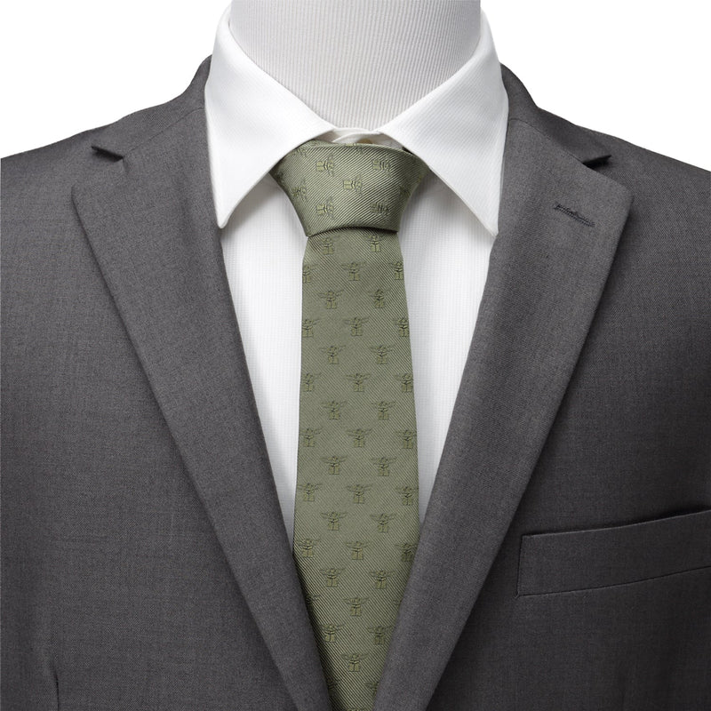 Star Wars Grogu Sage Green Tie