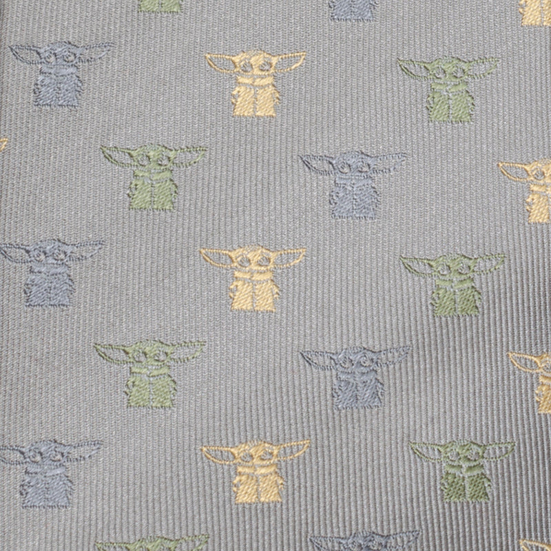 Star Wars Grogu Dotted Green Tie