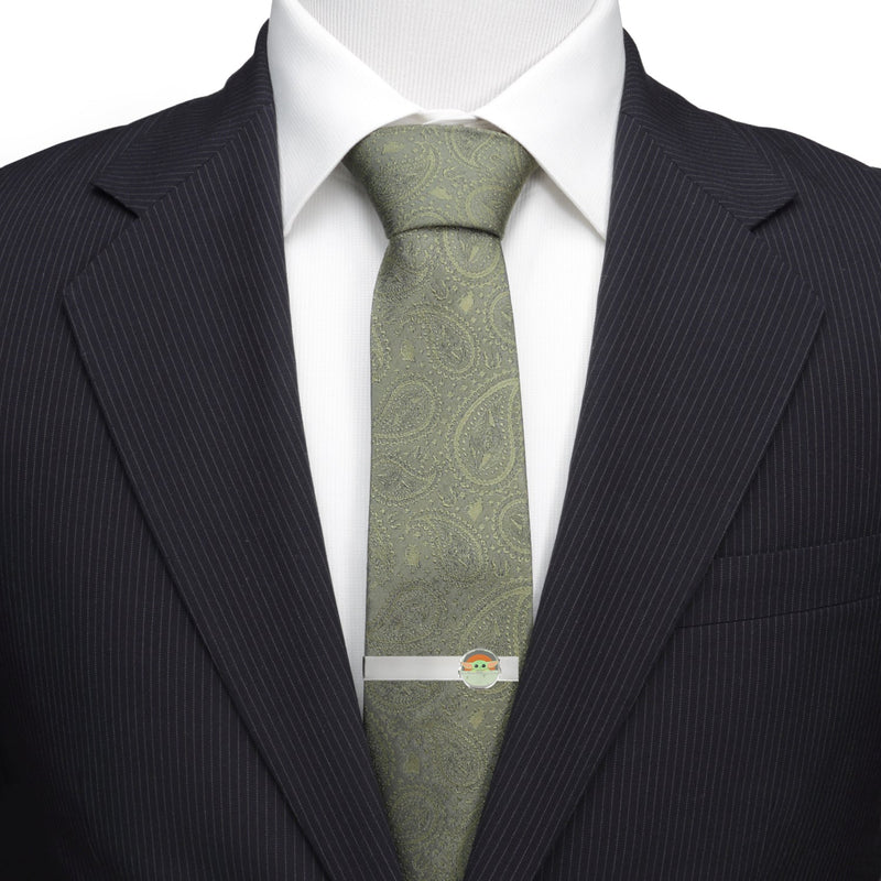 Star Wars Grogu Green Tie, Gray Dress Socks, and Tie Bar Gift Set