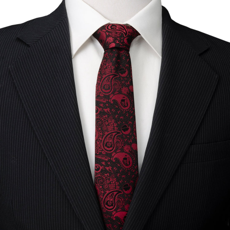 Star Wars Darth Vader Black and Red Paisley Tie