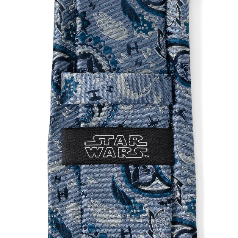 Star Wars Darth Vader Blue Tonal Paisley Tie