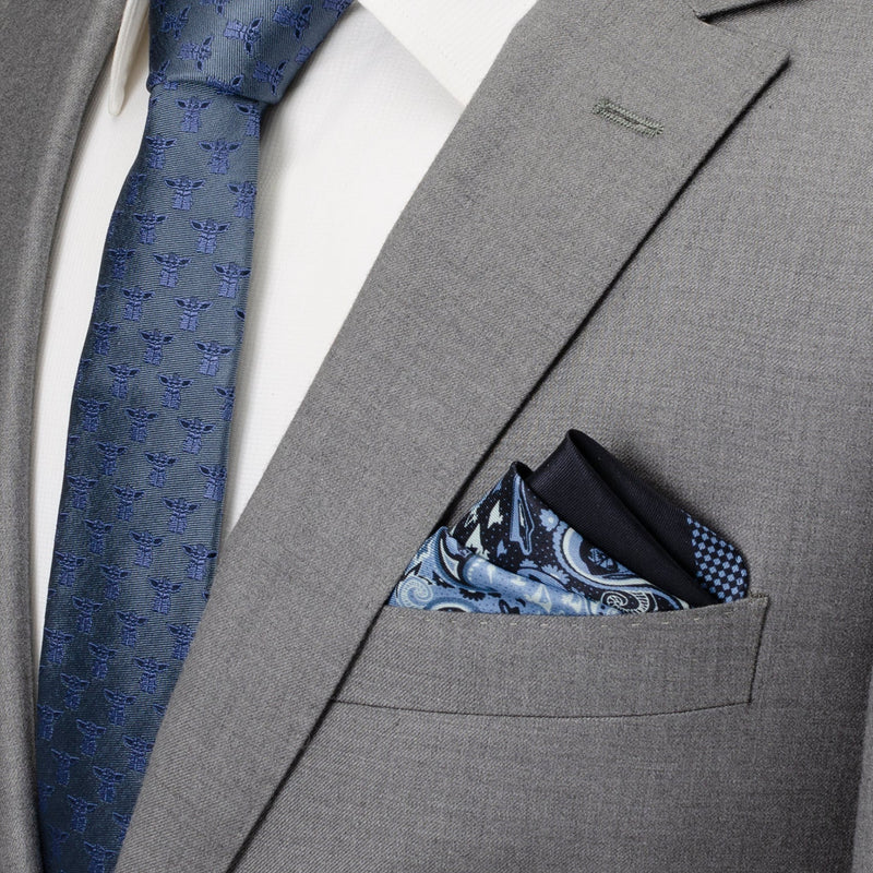 Star Wars Darth Vader Blue Paisley Pocket Square