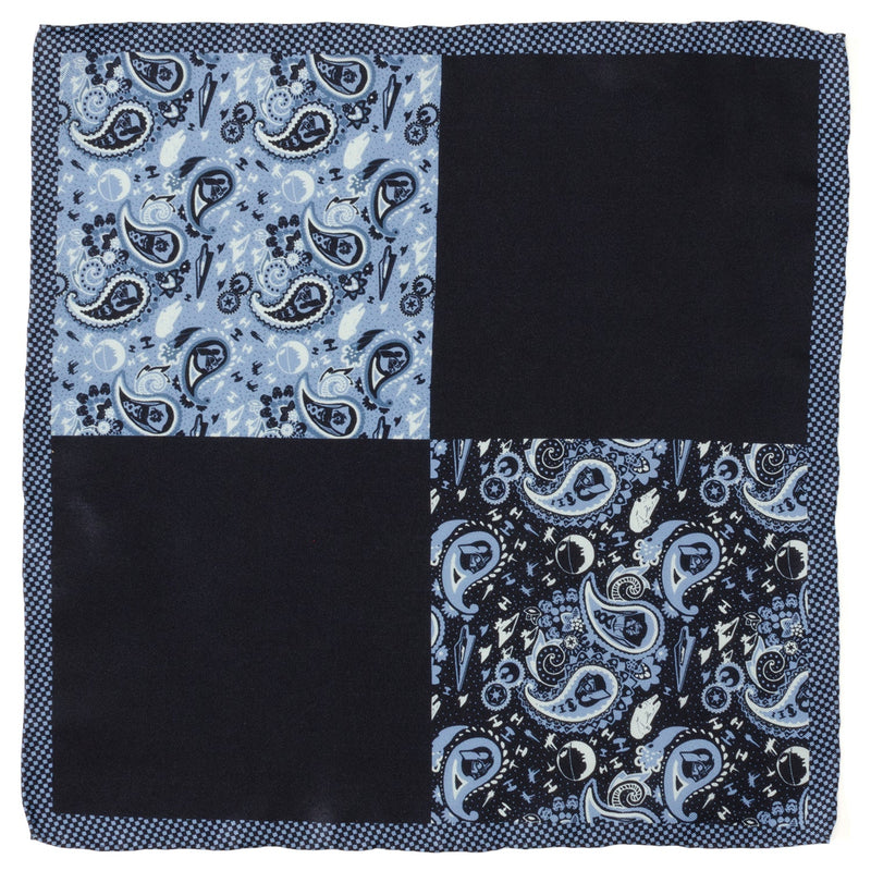 Star Wars Darth Vader Blue Paisley Pocket Square