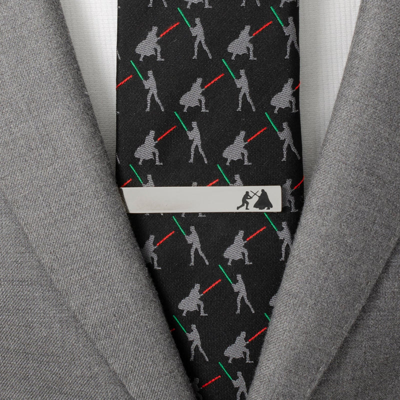 Star Wars Darth Vader and Luke Skywalker LIGHTSABER Battle Tie Bar