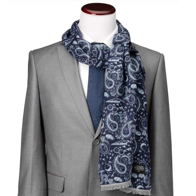 Star Wars Darth Vader Blue and Gray Paisley Scarf