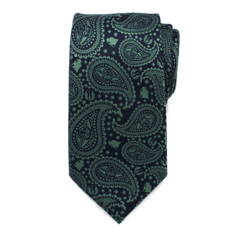 Star Wars Yoda Green and Blue Paisley Tie