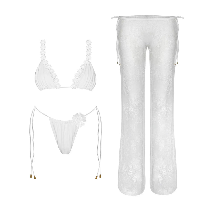 Shiny Diamond Bikini Set Sexy Women Swimsuit Push Up Swimwear Female Bandeau Biquini Halter Bathing Suit Blue Bodysuit Beachwear