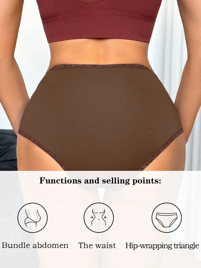 S-XXL Seamless Women Panties Daily High Waisted Soft Underwear Female Solid Color Briefs Ladies Intimate Wear