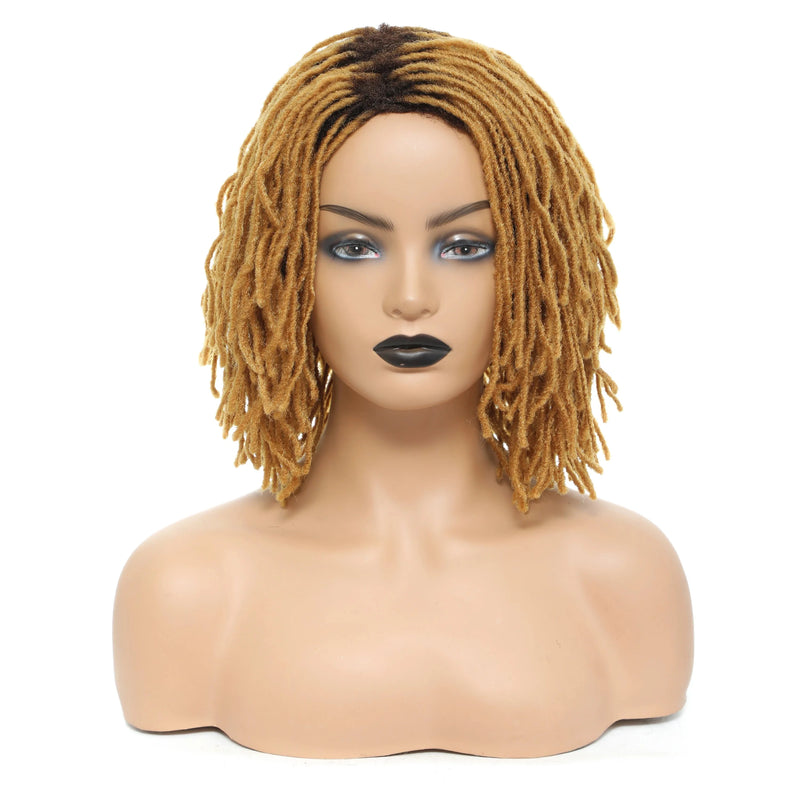 10" Ombre Dreadlock Wig | Sister Locs | Faux Locs Crochet Braids | Synthetic Twist Hair