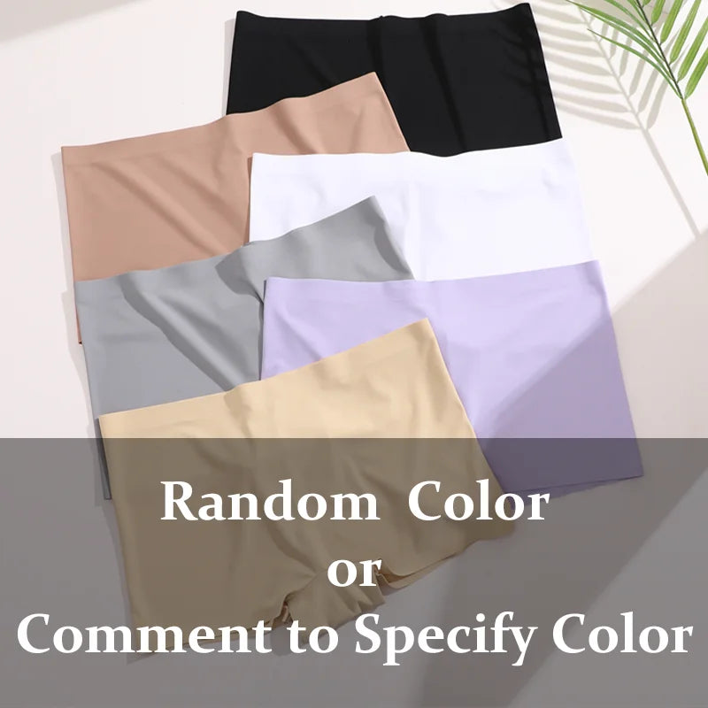 3Pcs Women's Seamless Sports Boxer Underwear Female Solid Color Panties Comfortable Briefs Cozy Lingerie Intimate Underpant S-XL