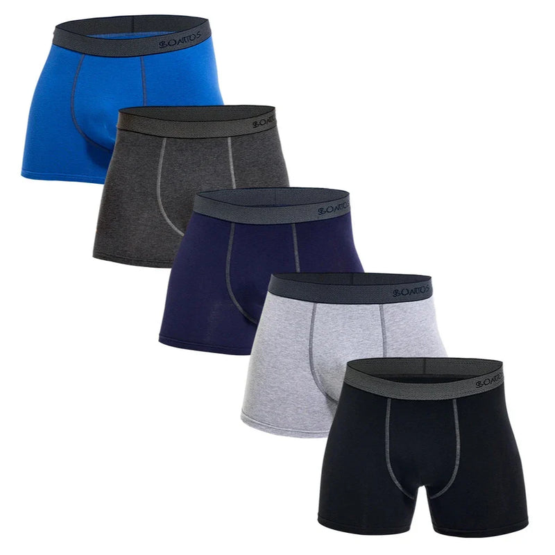 5Pcs Men's Cotton Underwear Short Boxers