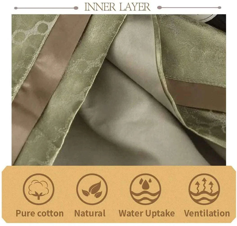 Bamboo Cotton Sateen Silk Bedding Set |Bed Linens, Pillowcase, Duvet Cover
