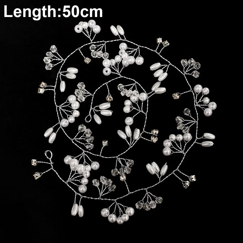 20pcs Elegant Pearl Crystal Hairpin Wedding Bridal U-shaped Metal Hair Comb Forks for Women