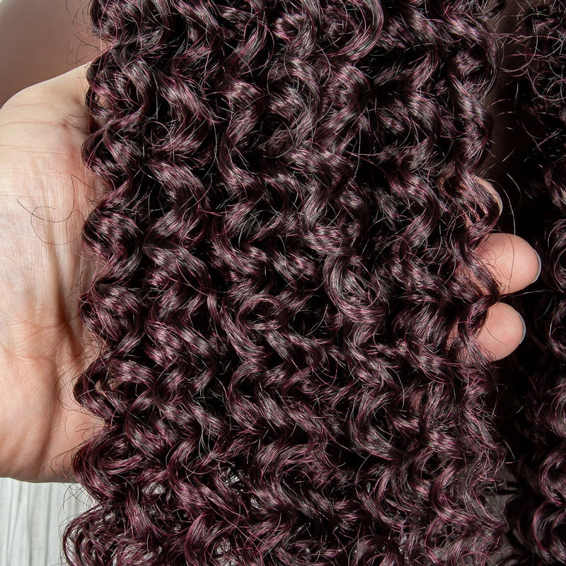22" Box Braids Full Lace Wig | Two Curly Ponytails | Baby Hair | Synthetic Braided Wig