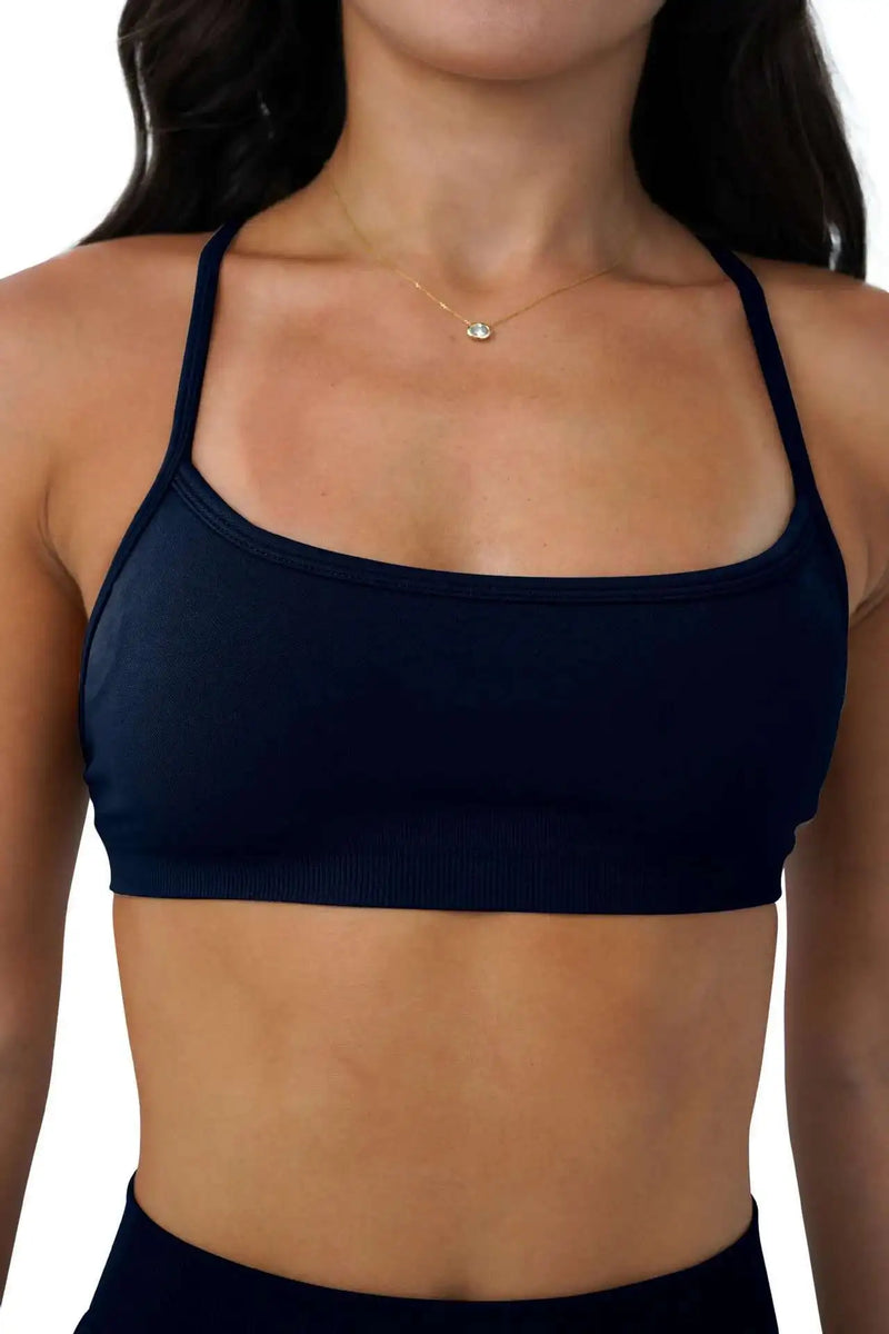 NCLAGEN Sports Bra Seamless Yoga Top Women Fitness Article Gym Active Wear Back Cross Workout Push-up Fitness Running Underwear