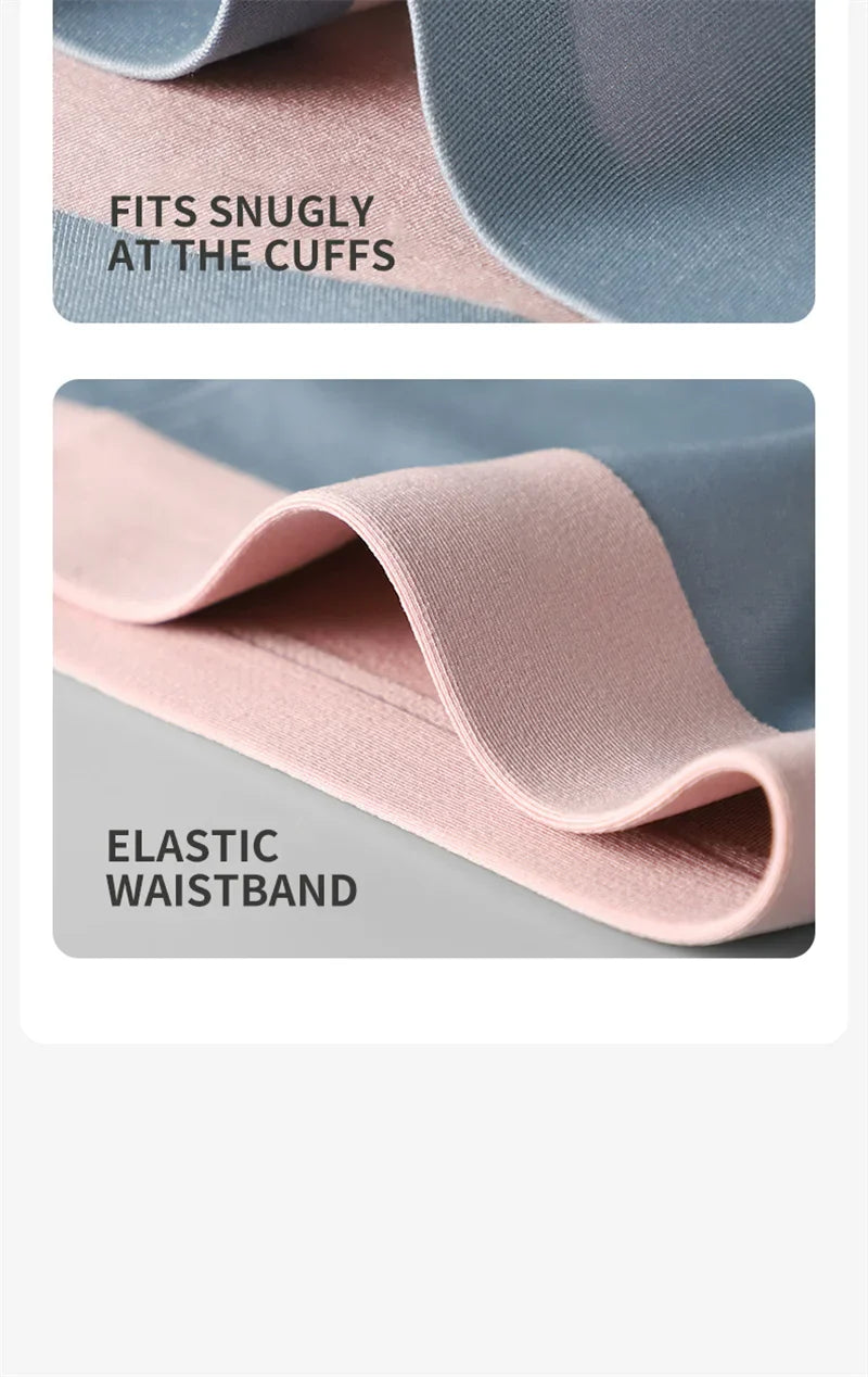 3Pcs 100% Cotton Silk Crotch Men's Antibacterial Boxers