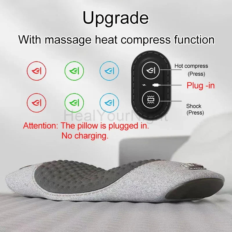 Heated Waist Support Pillow with Electric Massage