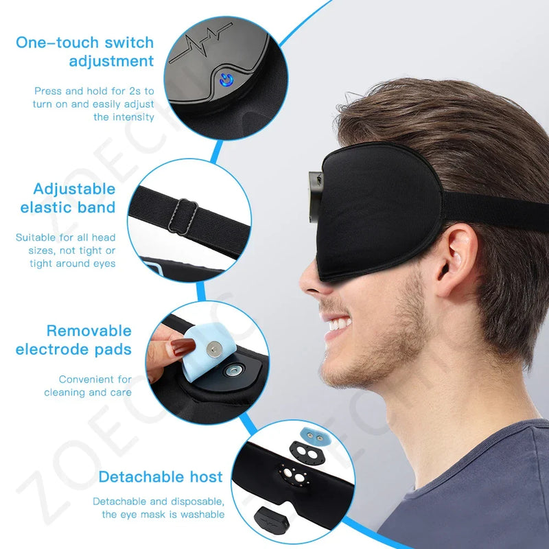 Smart EMS Head Massager Sleep Mask Migraine Relief