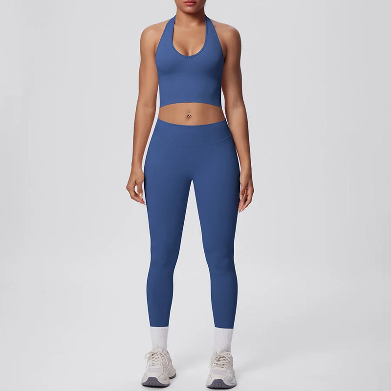 2pcs Yoga Set Gym Outfits Clothes Athletic Wear Yoga Suits For Women Fitness Set Tracksuits Sports Bra Gym Leggings Sportswear